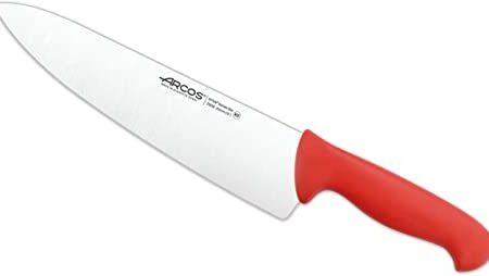 CHEF KNIFE RED HANDLE L.250 on Sale