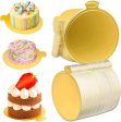 100 ROUND CAKE CARDBOARD  GOLD D 200 Online now