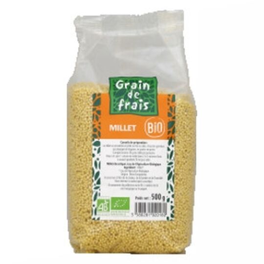 GRAIN DE FRAIS MILLET GRAIN PEELED BIO 500GR For Cheap