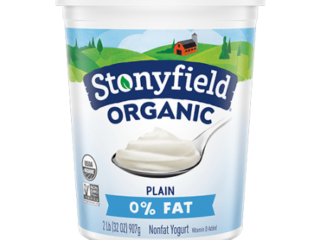 Stonyfield Plain 0% Organic Yogurt 32oz Fashion