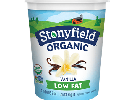 Stonyfield Vanilla Low Fat Yogurt 32oz Supply