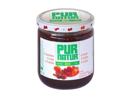 PUR NATUR ORGANIC 4 FRUITS JAM 450GR on Sale