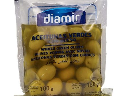 DIAMIR PITTED GREEN OLIVES PLASTIC BAGS 180G Sale