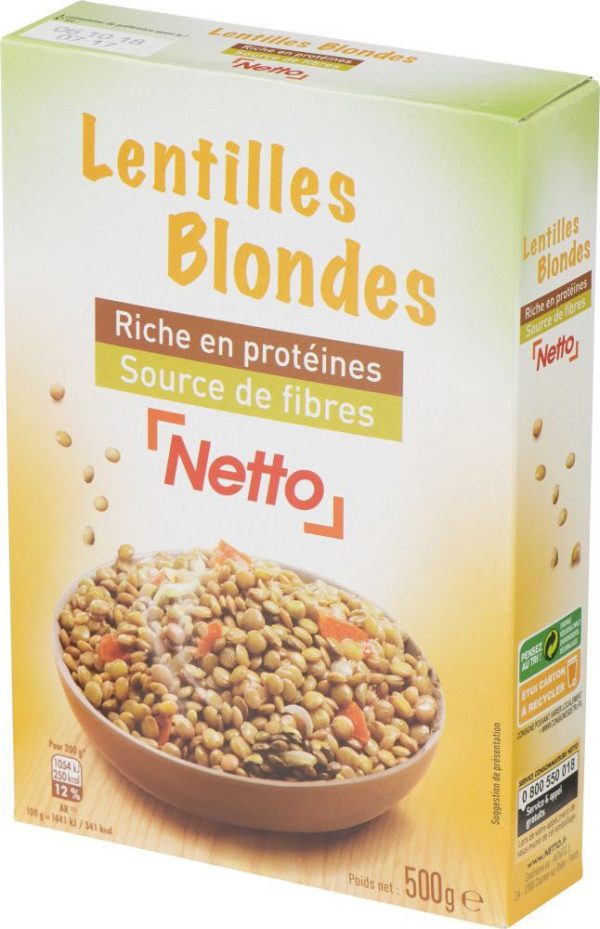 NETTO BLONDE LENTILS 500GR Online Hot Sale