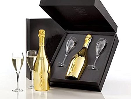 BOTTEGA GOLD GIFT BOX BLACK + 2 GLASSES Cheap